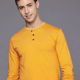 Allen Solly Henley Neck Pure Cotton Slim Fit T-shirt-picture-16