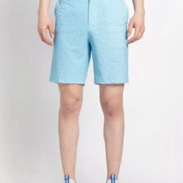 Adidas Blue Regular Fit Printed Shorts-image-56