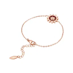 Police Stellar Motif With Enamel Flexible fit Red Flexible fit Bracelet for Women image 3