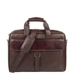 Metro Brown Leather Large Messenger Bag-image-22