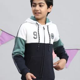 Monte Carlo Kids Navy & White Color Block Full Sleeves Sweatshirt-image-79
