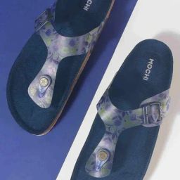 Mochi Women's Blue T-Strap Sandals-image-12