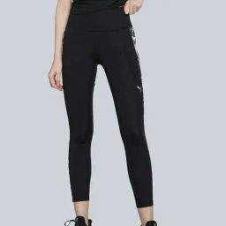 Puma Black Skinny Printed Sports Tights-picture-19