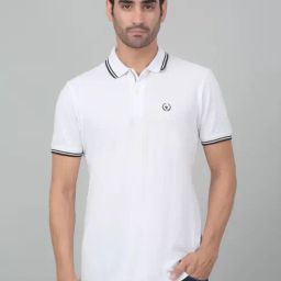 Cantabil White Regular Fit Polo T-Shirt-image-38