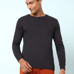 Ajile by Pantaloons Black Cotton Slim Fit Lounge T-Shirt-picture-27