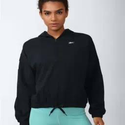 Reebok Black Plain Sports Jacket-image-96