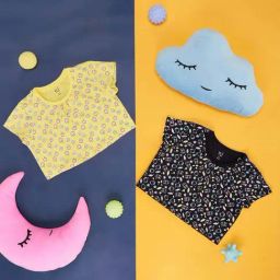 YU by Pantaloons Kids Yellow & Black Cotton Printed T-Shirt (Pack of 2)-image-71
