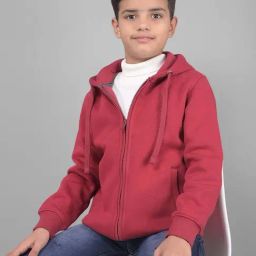 Crimsoune Club Kids Red Regular Fit Full Sleeves Sweatshirt-image-95