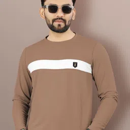 VeBNoR Men Striped Round Neck T-shirt-picture-45