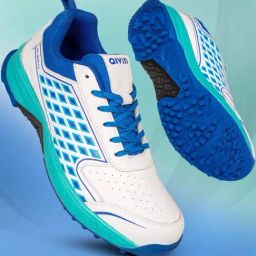 Aivin Men's Hit-Man 2.0 White & Blue Cricket Shoes-image-19