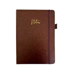 Pragya Elite Collection B5 Single Ruled 192 Pages 80 GSM Tan Hard Cover Notebook Journal with Leatherette Cover, PP398-B5-SL-Tan (Pack of 2)-48