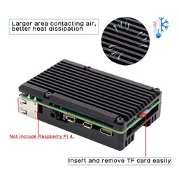 Raspberry Pi 4 Armor Case Metal Aluminium Alloy Cooling Heatsink For Raspberry Pi 4 Model/Pi 4B- RS2324Raspberry Pi 4 Armor Case Metal Aluminium Alloy Cooling Heatsink For Raspberry Pi 4 Model/Pi 4B- RS2324 image 3