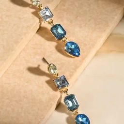 Accessorize London Blue Zinc Earrings-image-102