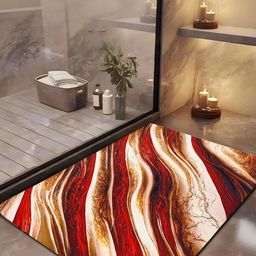 IVAZA Anti Skid Super Absorbent Bath Mat-47
