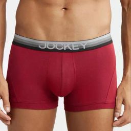 Jockey US20 Red Super Combed Cotton Trunks with Ultrasoft Waistband-image-48