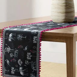 India Circus By Krshna Mehta 4-Seater Multi Velvet Printed Table Runner-8