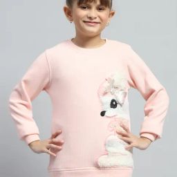 Monte Carlo Girls Peach Self Full Sleeves Sweatshirt-image-17