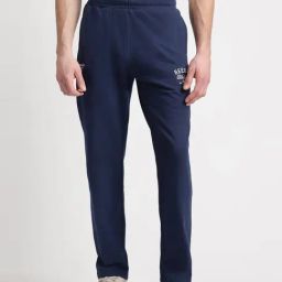 Reebok Navy Cotton Regular Fit Printed Trackpants-image-21