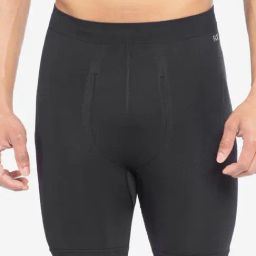 Flx by Decathlon Black Skinny Fit Sports Shorts-image-4