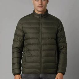 Louis Philippe Green Regular Fit Quilted Jacket-image-53
