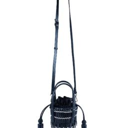 Hie Rich Black Textured Medium Sling Handbag-image-69