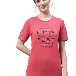 Vimal Jonney Pink Cotton Graphic Print T-Shirt-image-47