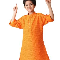 Fabindia Orange Printed 1 Kurta-image-63