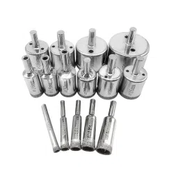 NITYA 15 pcs Diamond Hole Saw Drill Bit Set 6, 8, 10, 12, 14, 16, 18, 20, 22, 24, 26, 28, 30, 40, 50 mm Steel Sliver-18