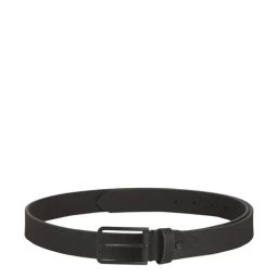 Louis Philippe Black Leather Textured Waist Belt for Men-image-49