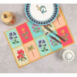 India Circus By Krshna Mehta Multicolor Blended Canvas Printed Placemats-7