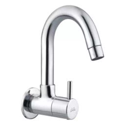 Plato Metallic Finish High Flow Italik Sink Cock Swivel Spout With Flange Size of 19.05 mm (3/4 Inch), I 209-22