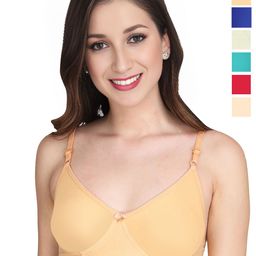 Liigne Cotton Full Coverage Lightly Padded Bra Pack Of 6-picture-20