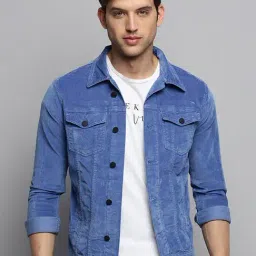 Showoff Blue Regular Fit Jacket-image-56