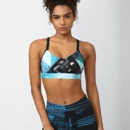 Reebok Blue & Black Printed Sports Bra-picture-43