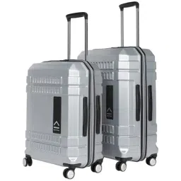 Uppercase Bullet Silver Textured Trolley Bag Pack of 2-image-70