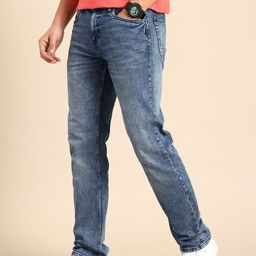 Being Human Men Straight Fit Light Fade Stretchable Jeans-image-61