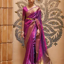 ODETTE Woven Design Zari Saree-picture-0