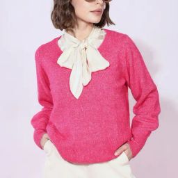 Vero Moda Pink Self Design Pullover-picture-48