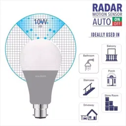 Halonix Prime Radar 10W B22 Cool Day White Motion Sensor LED Bulb, HLNX-RDR-10WB22CW image 4