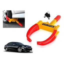 Auto Pearl Security Adjustable Anti Theft Yellow, Red Wheel Clamp Lock Compatible with E250-image-95