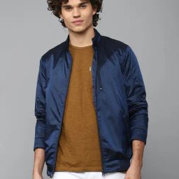 Allen Solly Blue Regular Fit Mock Collar Jacket-image-71