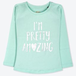 ariel Girls Pack of 2 Typography Printed Round Neck Cotton T-shirts-picture-4
