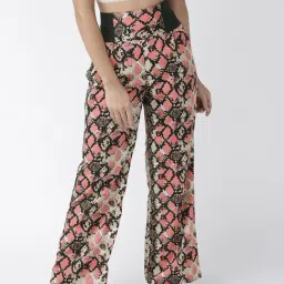 Style Quotient Peach Regular Fit Trousers-image-15