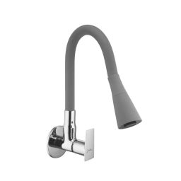 Jabra Dual Flow Sink Cock Bright Series Brass Chrome Finish Wall Mount Grey-image-10