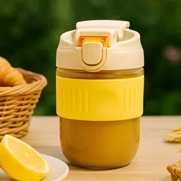 Myntra Elegant Homes Yellow Single Glass Solid Double Wall Vacuum Water Bottle-image-36