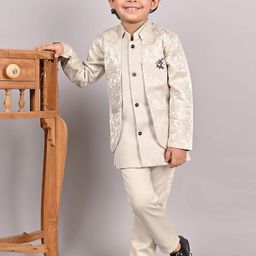 BAESD Boys Stone Embellished & Embroidered Sherwani Set-image-72