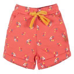 Plum Tree Flower Printed Shorts - Coral-image-79