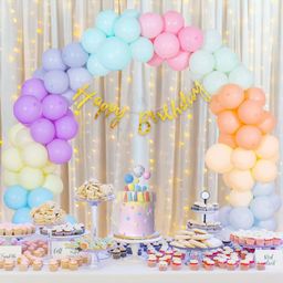 Bubble Trouble Pastel Birthday Decoration Items - Pack of 58 Pcs-image-55