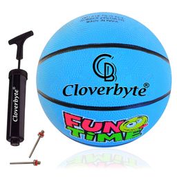 CLOVERBYTE FUNTIME Junior Size 3 Basketball With Pump And Pins For Kids PlayZone Basketball  - Blue-4