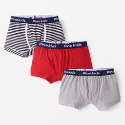 Pine Kids Cotton Knit Trunks With Stripes Print Pack Of 3 - Color May Vary-image-23